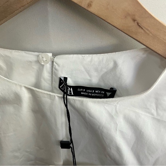 Zara White Side Tie Top - Picture 2 of 3